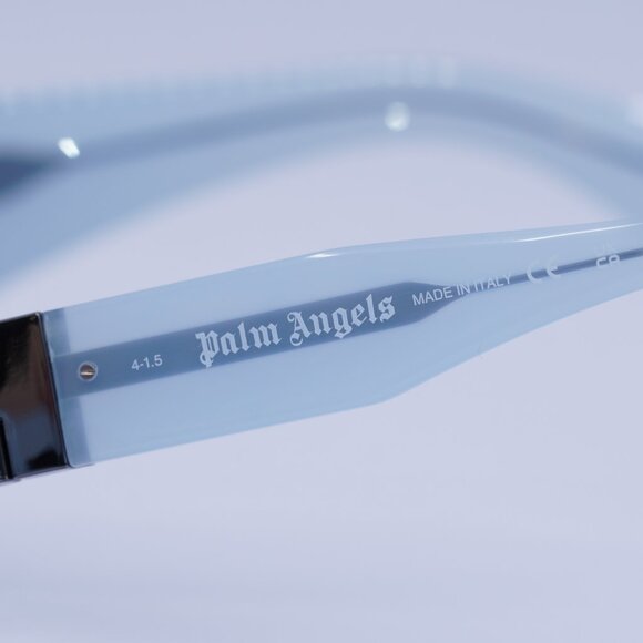Palm Angels PERI10J MAGNOLIA 4007 Sunglasses Blue Rectangle Frame, Grey Lenses - Picture 6 of 9